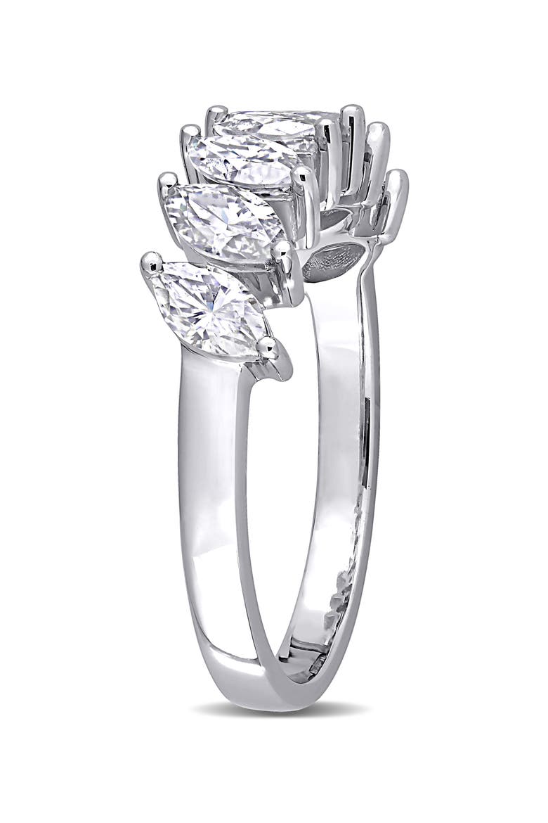 Marquise Cut Lab Created Moissanite Ring, Alternate, color, WHITE