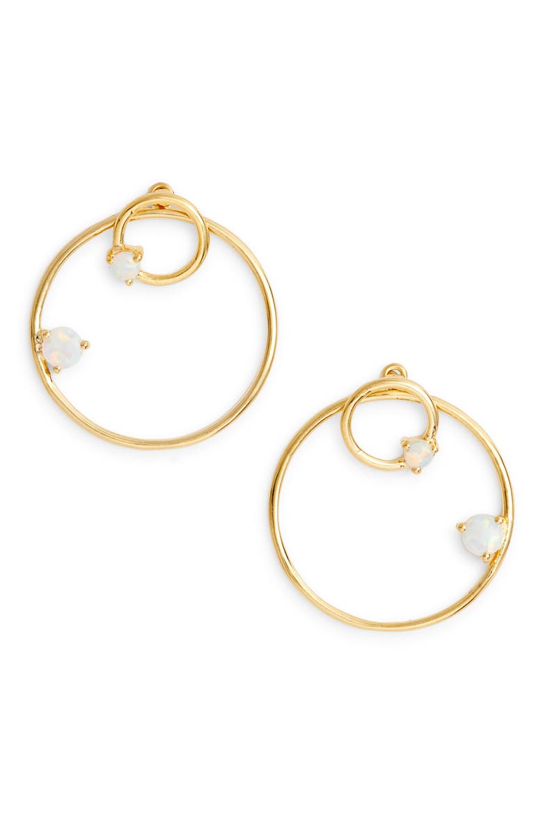 Argento Vivo Sydney Double Open Ring Earrings, Main, color, GOLD