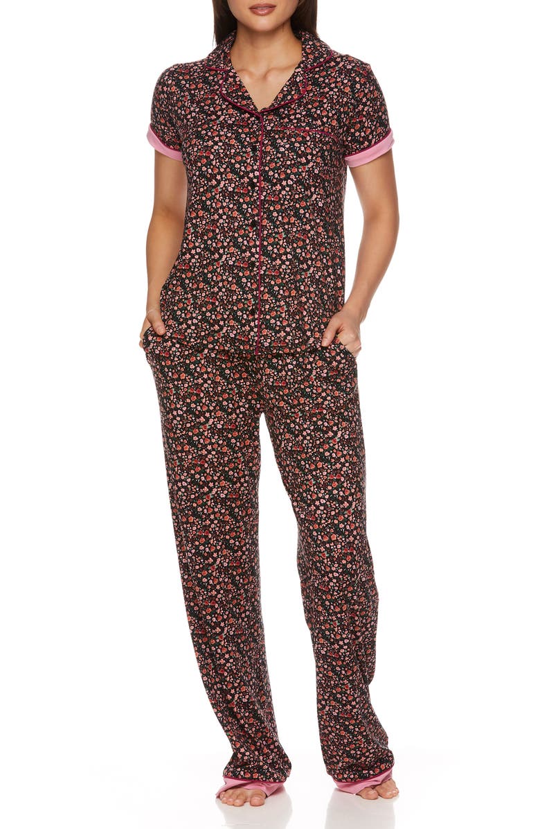 Nanette Lepore Notch Collar Shirt & Pants 2-Piece Pajama Set ...