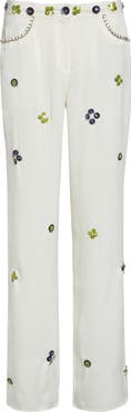 Siedrés Brity Embellished Low Rise Straight Leg Pants