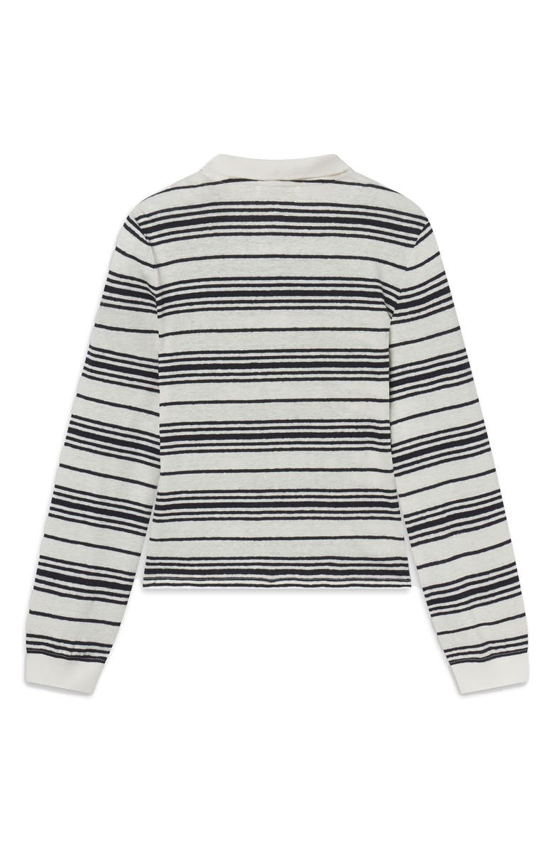 FRAME Relaxed Fit Stretch Linen Button-Up Shirt, Alternate, color, Cream Multi