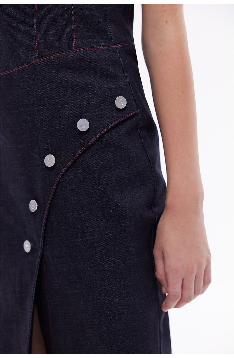 Jendue Davidson Cross Neck Maxi Dress, Alternate, color, Deep Blue