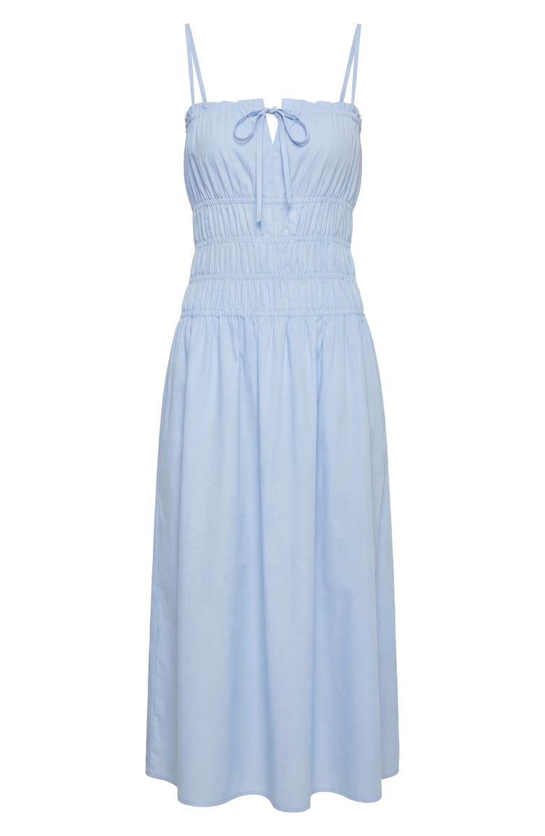 Onia Smocked Midi Dress, Alternate, color, Light Sky