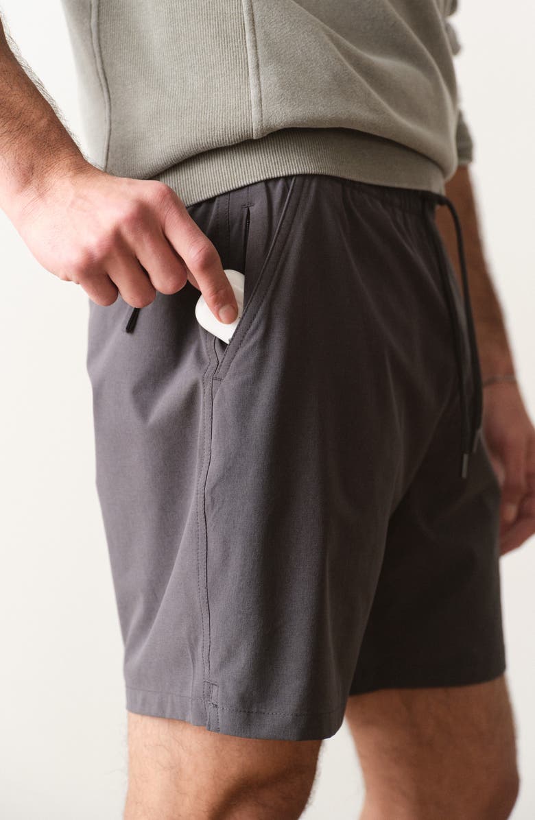 Marine Layer Lined 6-Inch Sport and Swim Shorts, Alternate, color, Asphalt