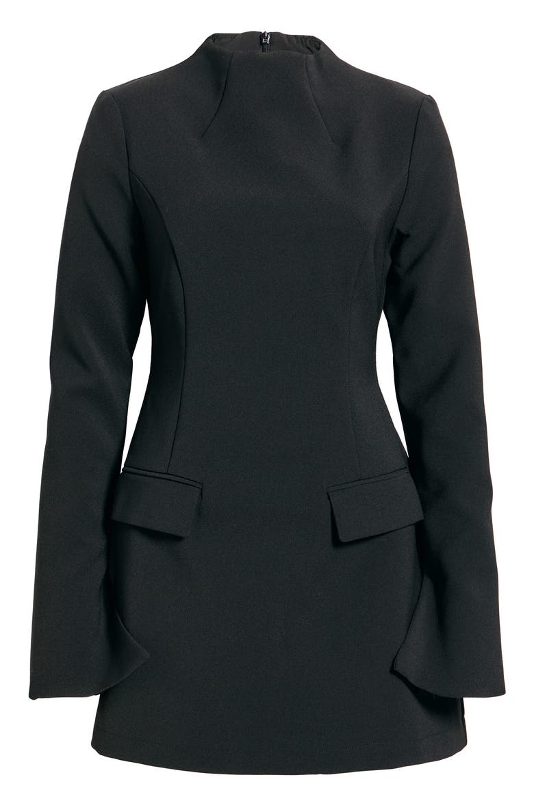 The Ultimate Muse Split Sleeve Minidress with Pockets, Alternate, color, BLACK