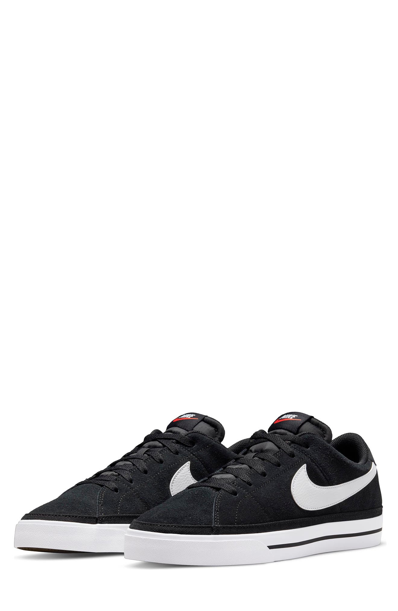 Court Legacy Suede Sneaker, Main, color, BLACK/WHITE-GUM LIGHT BROWN