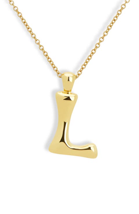 Blake Bubble Letter Pendant Necklace