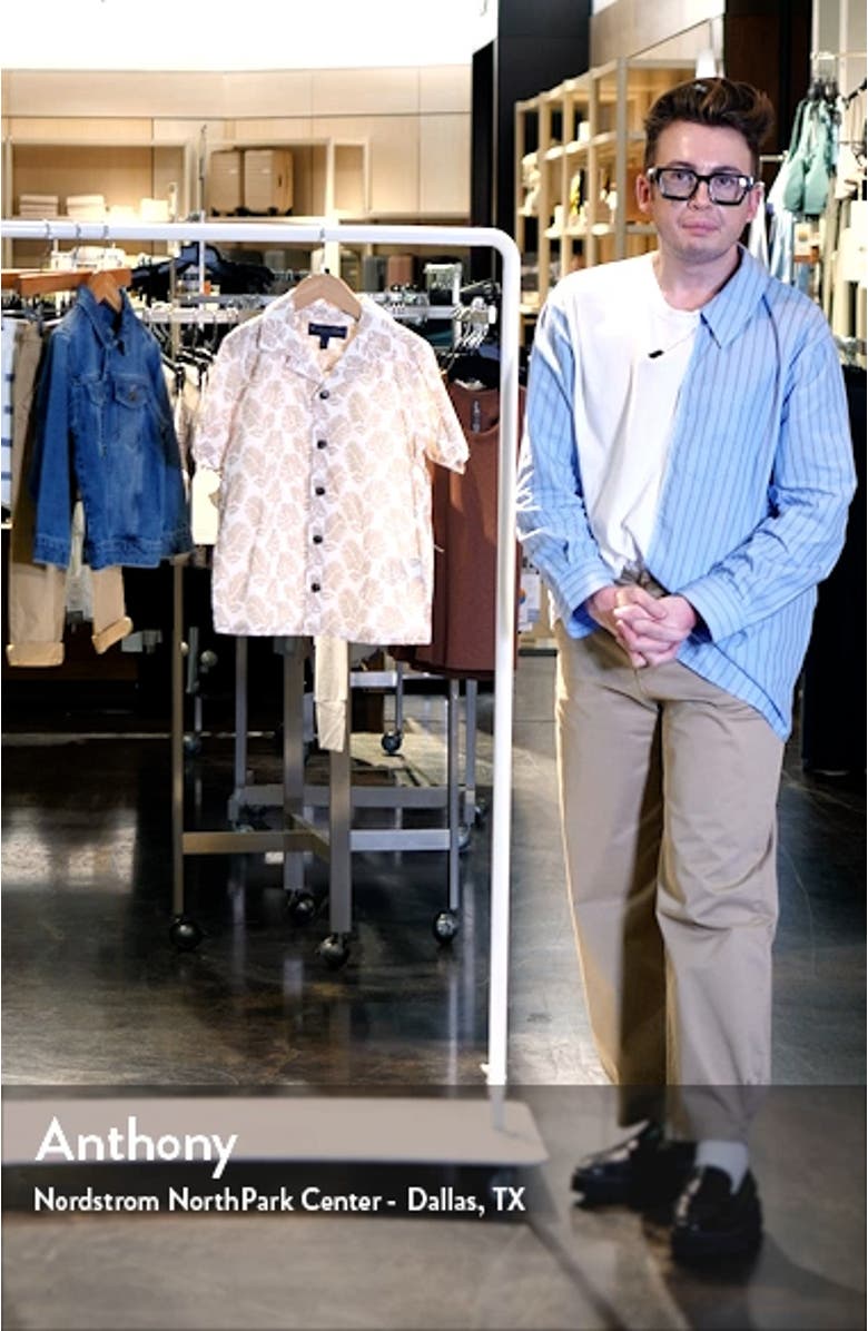 Kids' Leaf Print Camp Shirt, sales video thumbnail