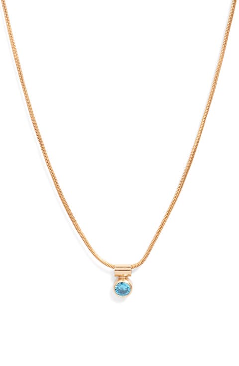 Ellie Birthstone Pendant Necklace