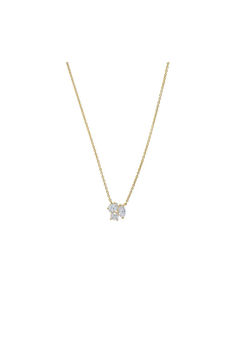 BY ADINA EDEN Lab Grown Diamond Multi Shape Cluster Necklace 14K, Main, color, 14K Gold