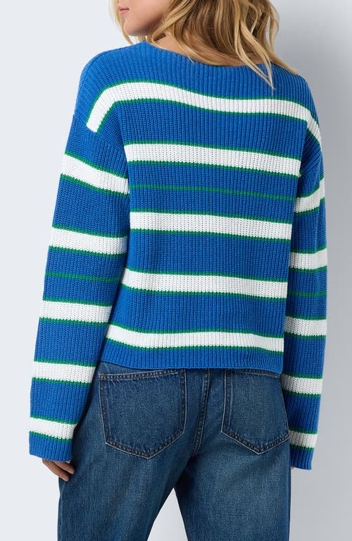 NOISY MAY NOISY MAY SERENA STRIPE BOAT NECK SWEATER