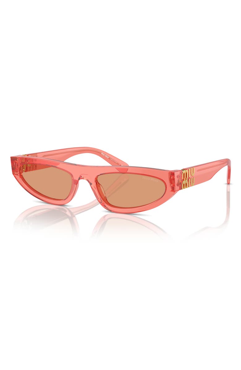 Miu Miu 56mm Irregular Sunglasses, Alternate, color, Orange