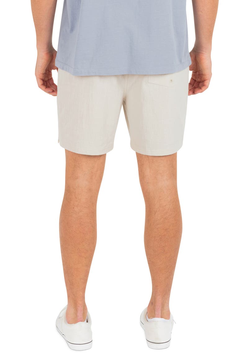 Volley Solid Cotton Drawstring Shorts, Alternate, color, BONE