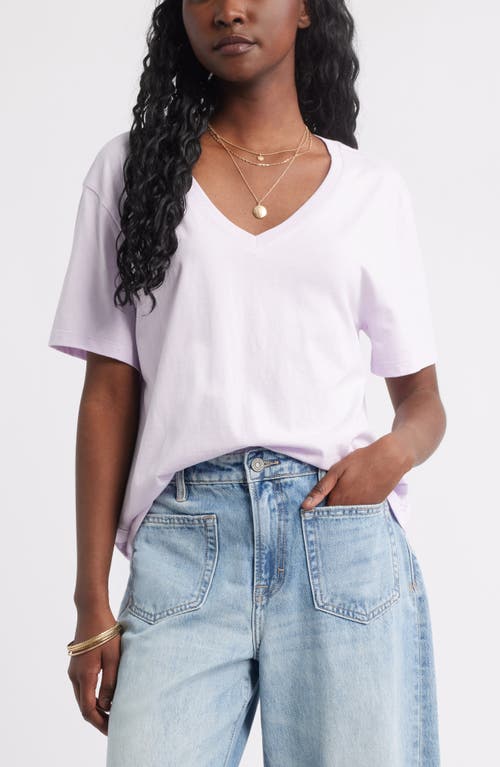 Treasure & Bond Core Cotton V-neck T-shirt In Purple