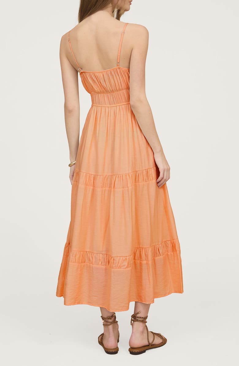 Blu Pepper Tiered Midi Sundress, Alternate, color, Apricot