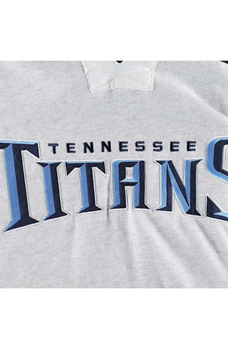 '47 Men's '47 Tennessee Titans Heather Gray Gridiron Lace-Up Pullover Hoodie, Alternate, color, Gray