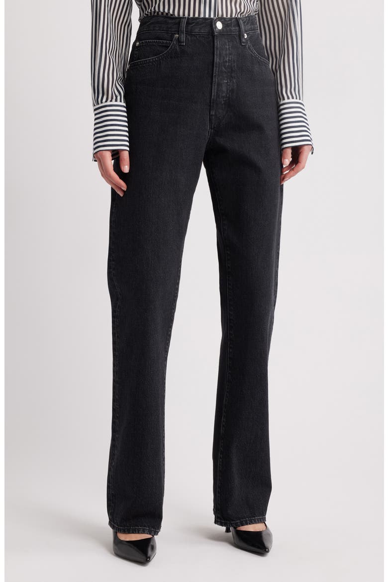 The Vertical High Waist Relaxed Straight Leg Jeans, Main, color, DEATH VALLEY