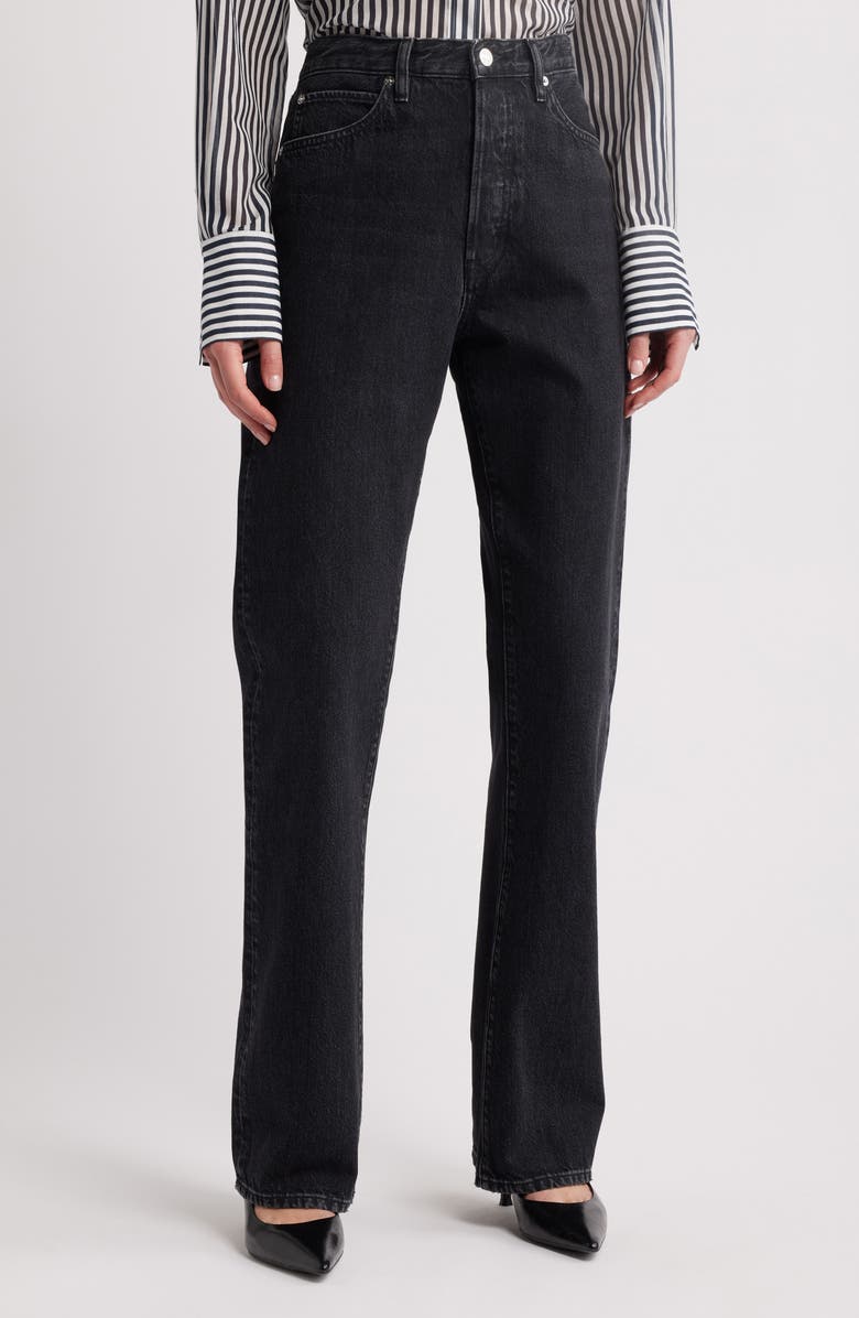 FRAME The Vertical High Waist Relaxed Straight Leg Jeans, Main, color, Death Valley