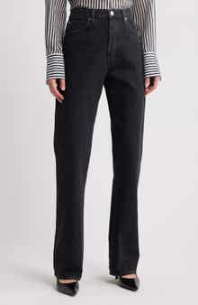 FRAME The Vertical High Waist Relaxed Straight Leg Jeans
