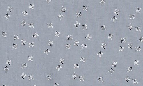 Maniere Manière Printed Leaf Stretch Cotton Footie In Blue