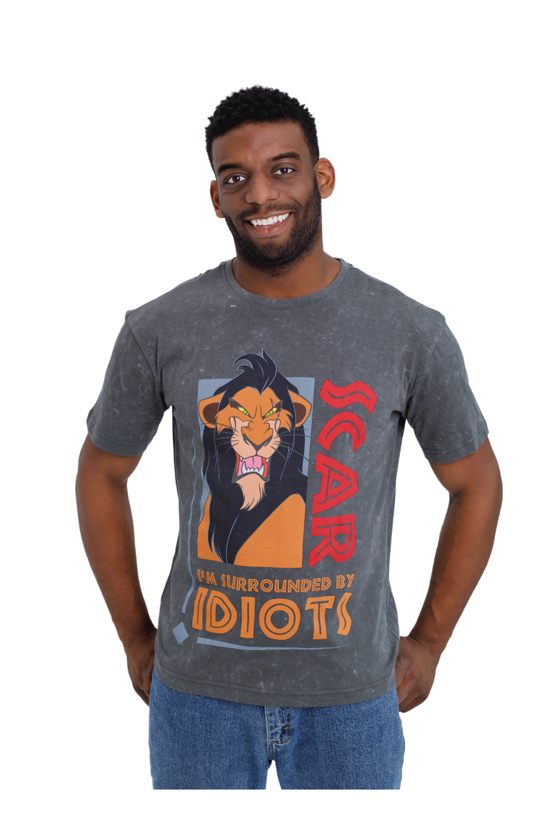 Lion King Scar Short Sleeve T-Shirt, Main, color, Scar Charcoal
