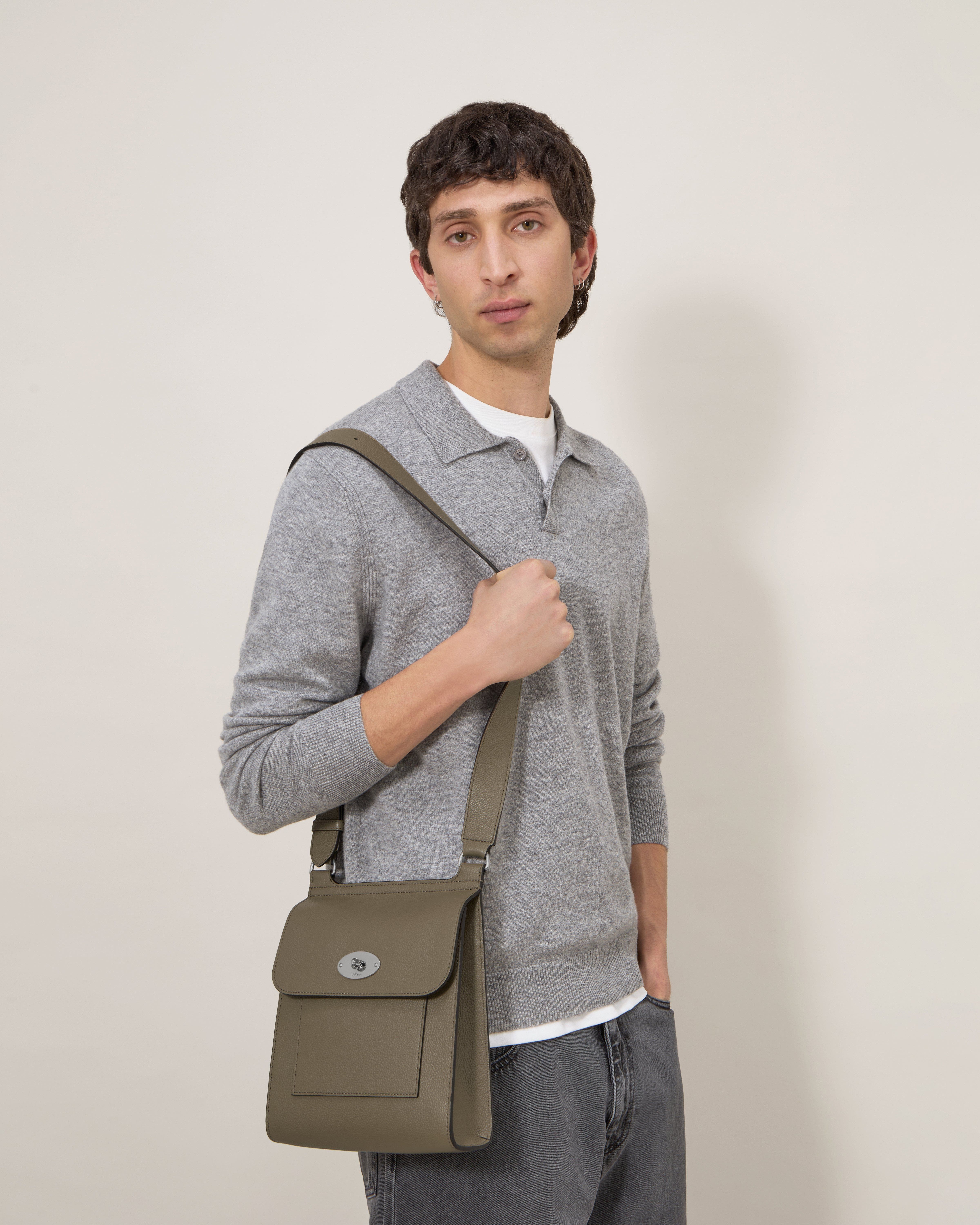 Mulberry Antony Leather Messenger, Alternate, color, 