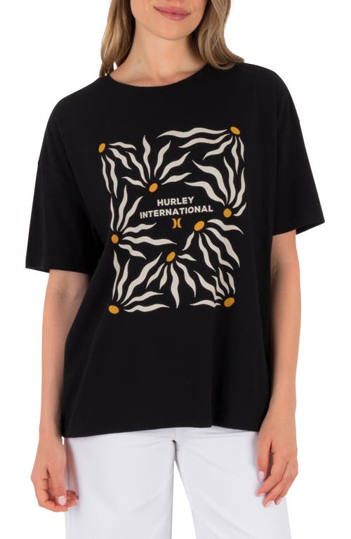 Hurley Medley Cotton Graphic T-shirt In Black