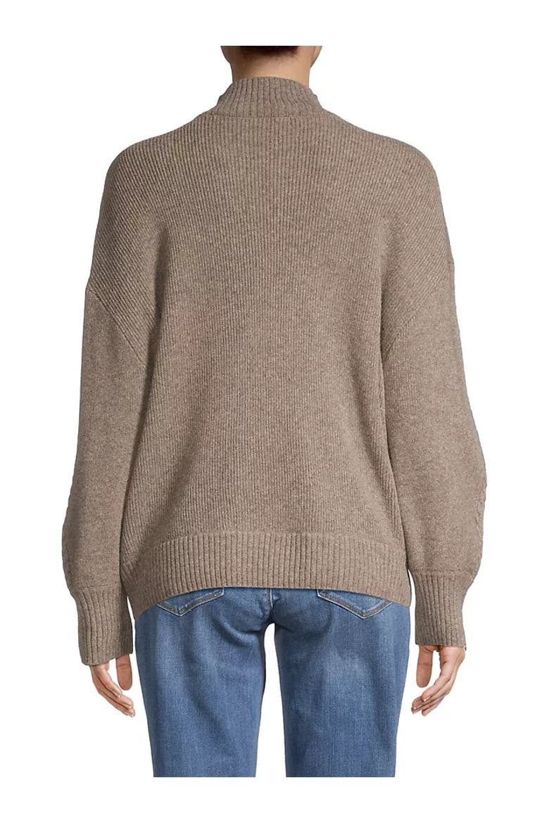 Crystal Mock Neck Sweater, Alternate, color, Camel