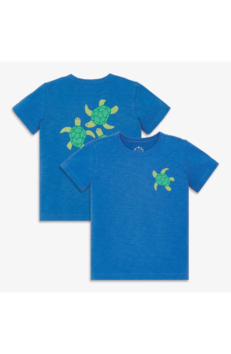 Primary Kids Sea Turtles Tee, Main, color, Blueberry Turtles