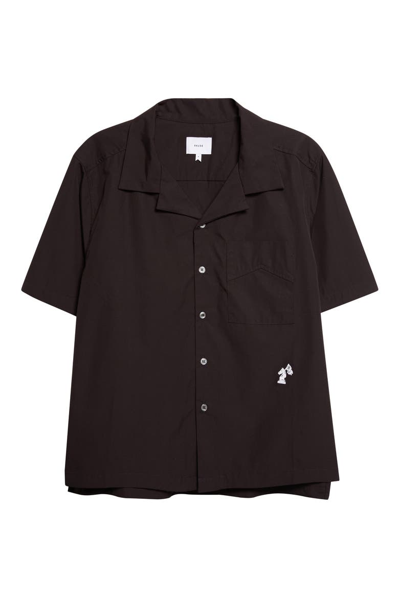 Logo Camp Shirt, Alternate, color, BLACK/ WHITE