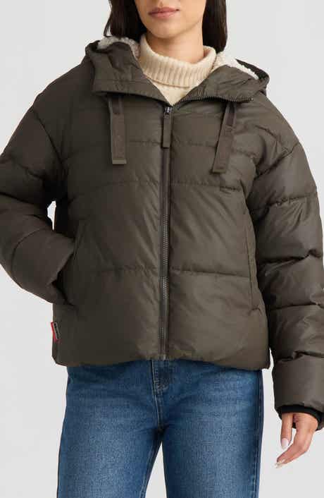 Admiral PU Coated Cropped Puffer Jacket