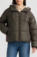 Hunter Admiral PU Coated Cropped Puffer Jacket