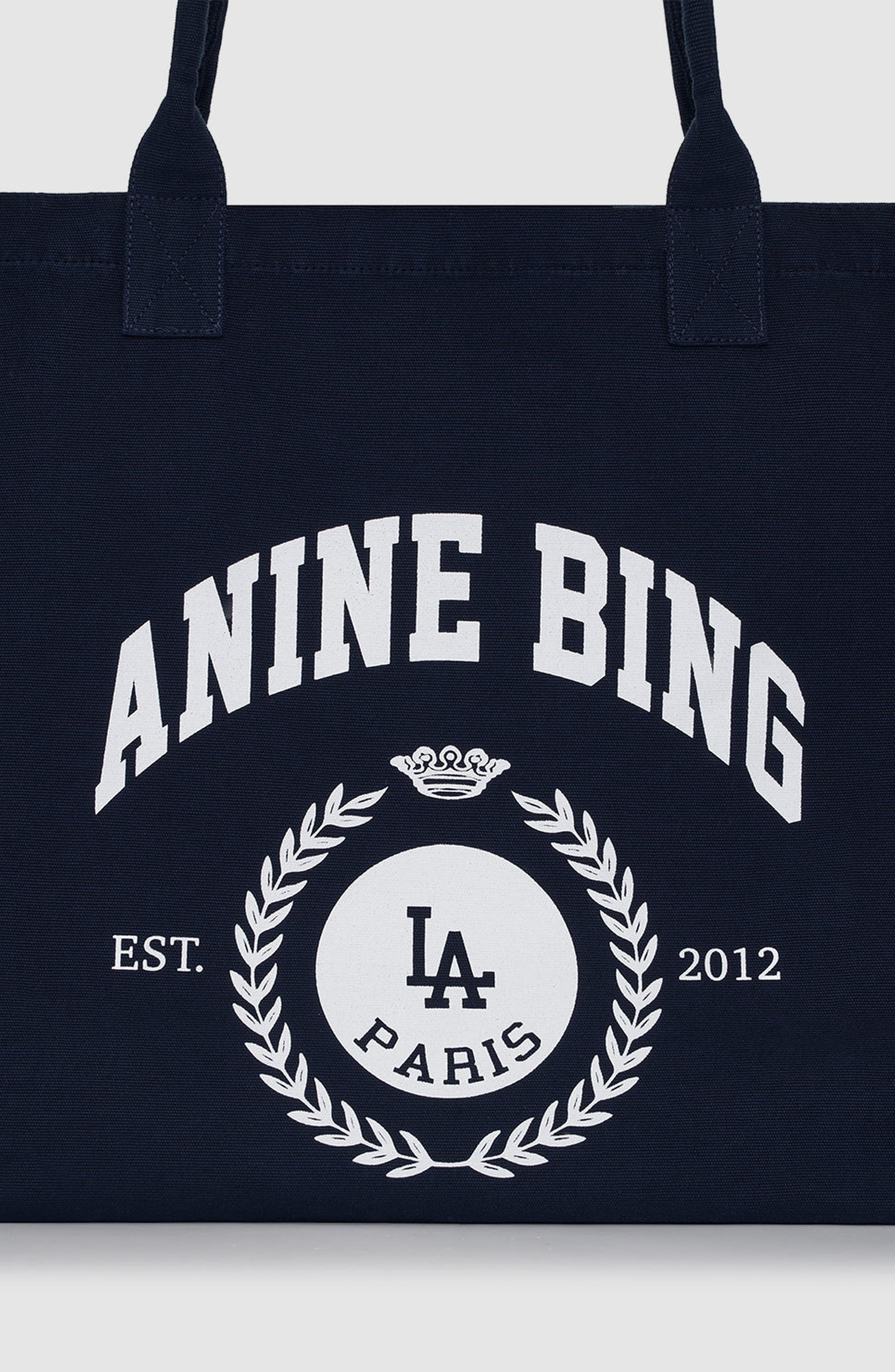 Leo Collegiate Canvas Tote, Alternate, color, Blue