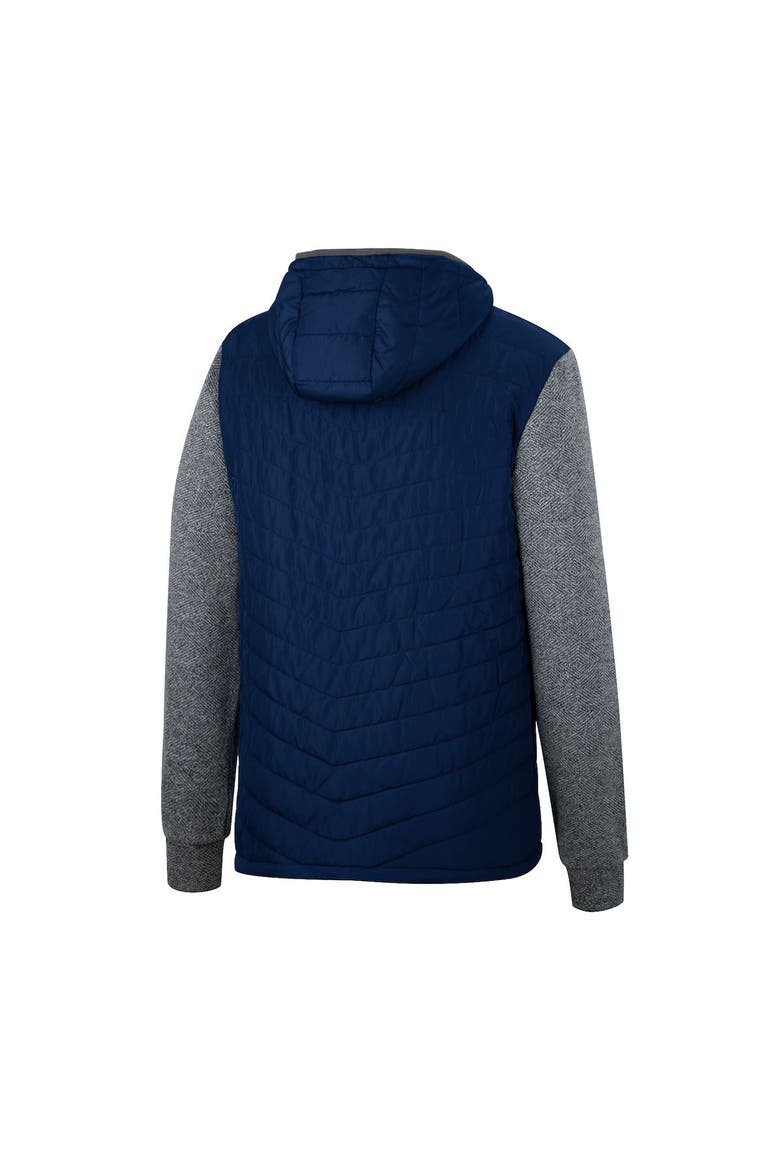 Men's Colosseum Navy Penn State Nittany Lions Course Herringbone Full-Zip Hoodie, Alternate, color, Navy
