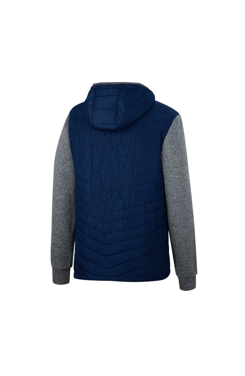 COLOSSEUM Men's Colosseum Navy Penn State Nittany Lions Course Herringbone Full-Zip Hoodie, Alternate, color,