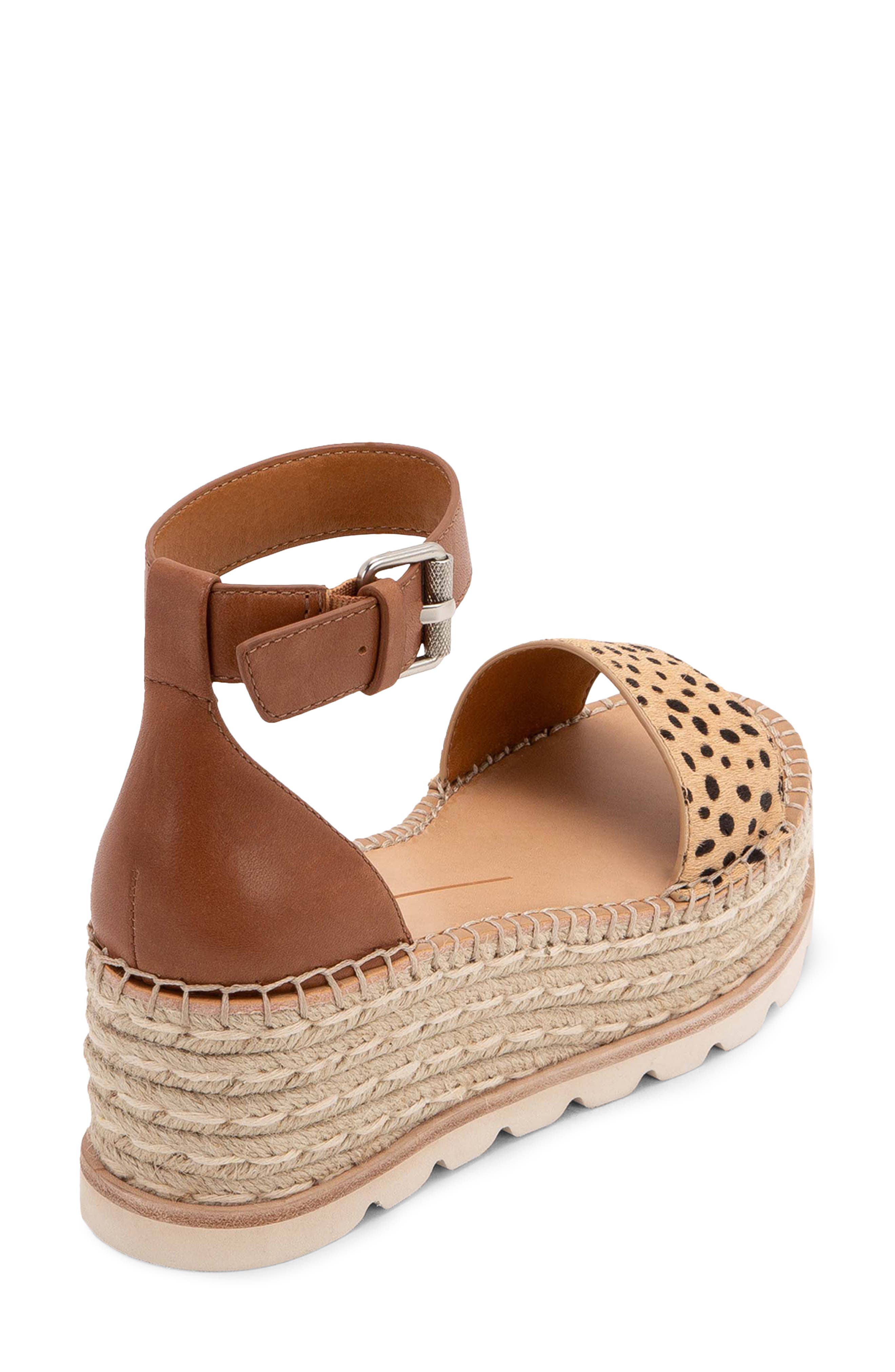 Larita Espadrille Platform Sandal, Alternate, color, LEOPARD CALF HAIR