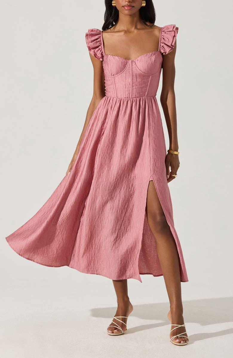 ASTR the Label Wedelia Fit & Flare Dress, Main, color, Pink