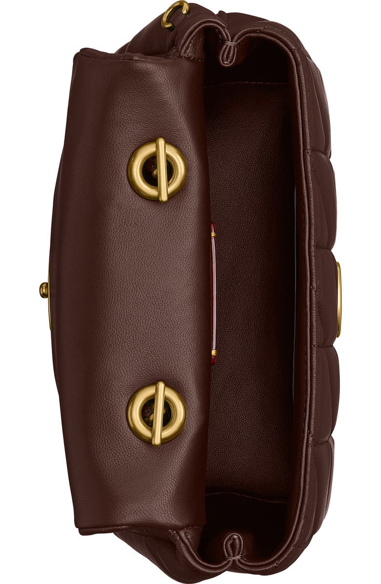COACH Tabby Quilted Leather Convertible Top Handle Bag, Alternate, color, Maple