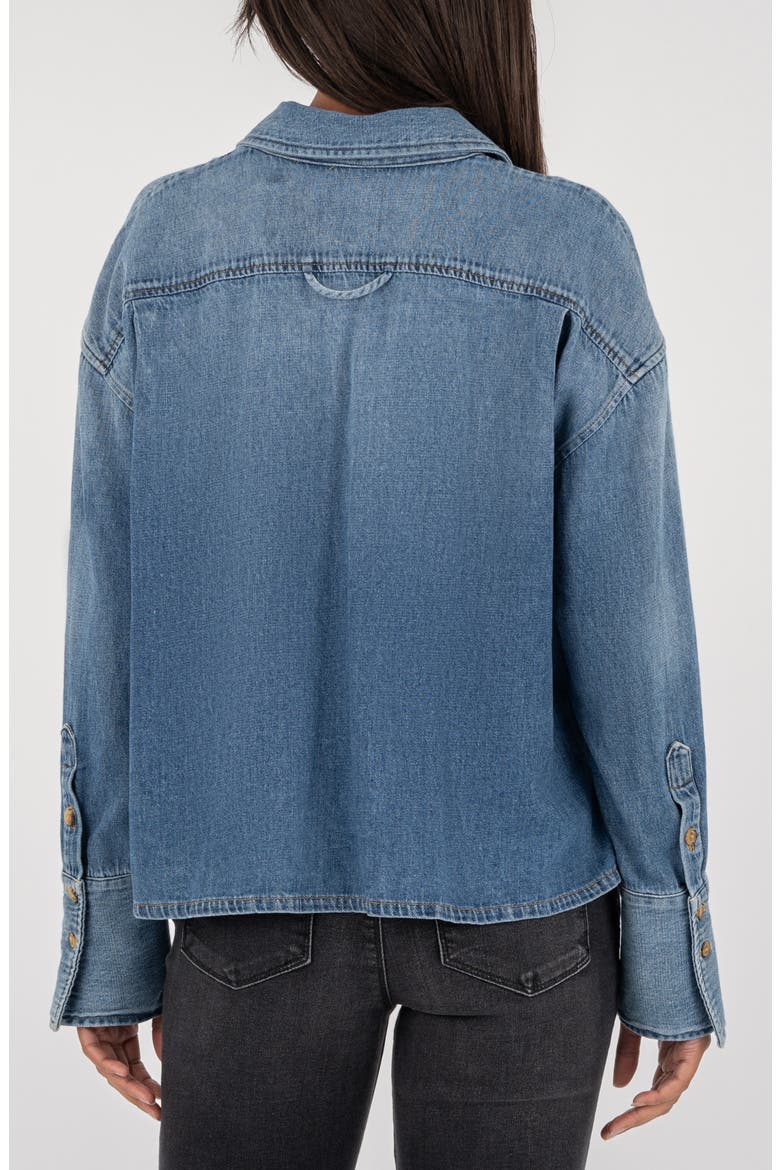 Gertie Denim Shirt, Alternate, color, VINTAGE WASH