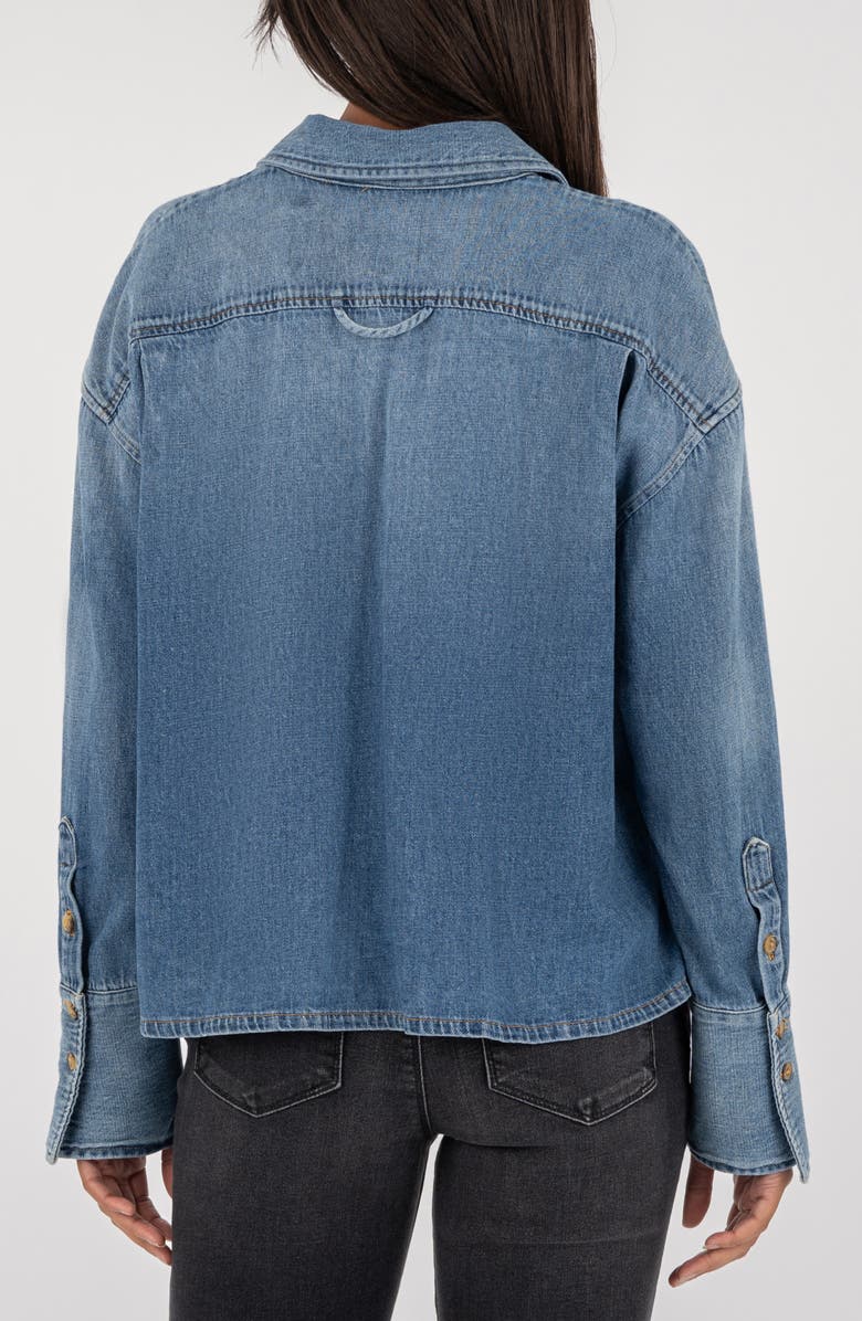 KUT from the Kloth Gertie Denim Shirt, Alternate, color, Vintage Wash