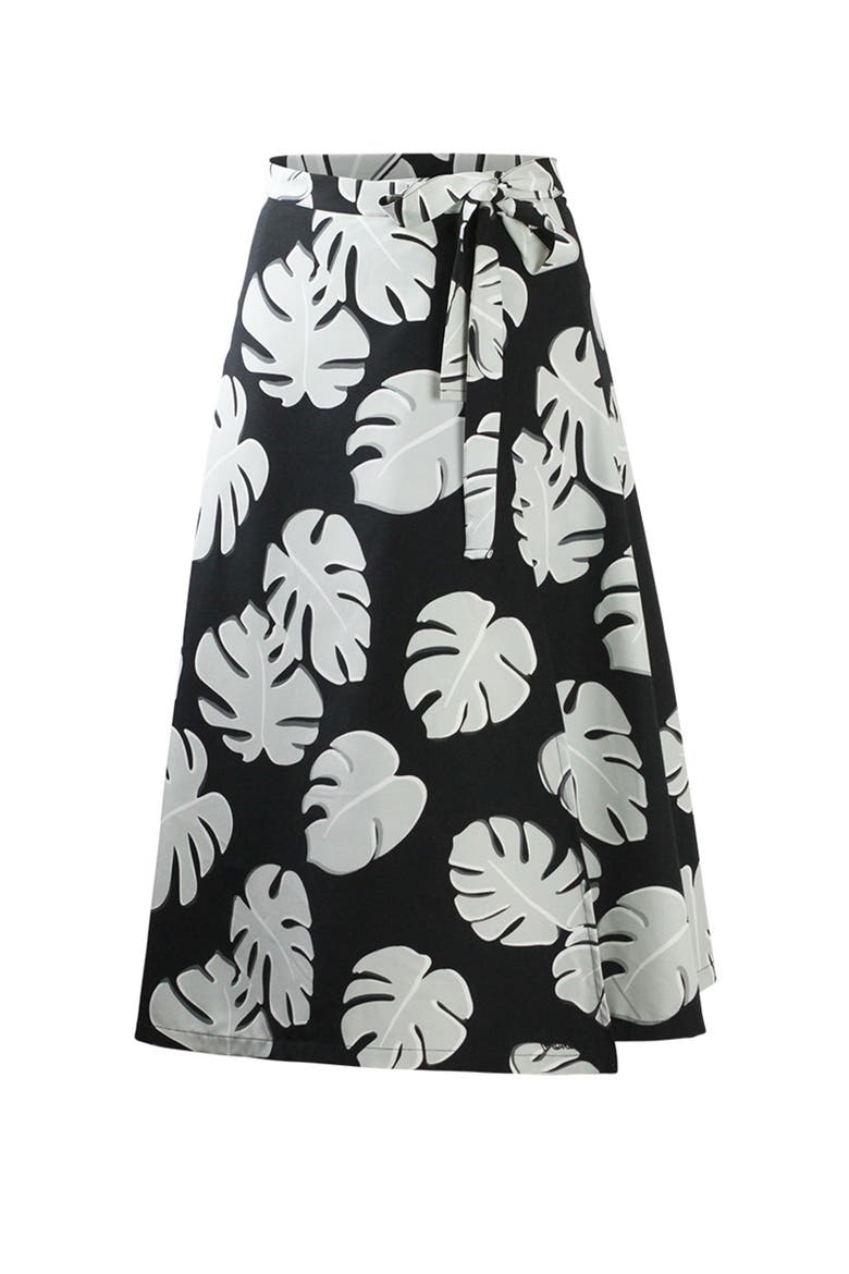 Wrap Skirt, Main, color, Black Flora