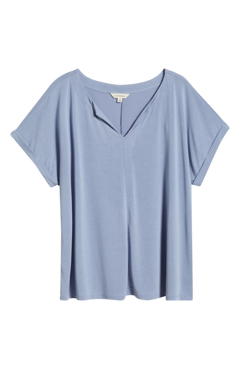 Lucky Brand Sandwash Dolman Sleeve Split Neck T-Shirt, Alternate, color, 