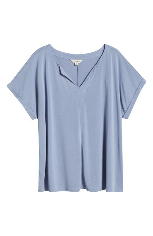 Shop Lucky Brand Sandwash Dolman Sleeve Split Neck T-shirt In Tempest