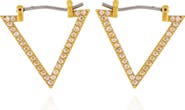 GUESS Cubic Zirconia Pavé Triangle Hoop Earrings