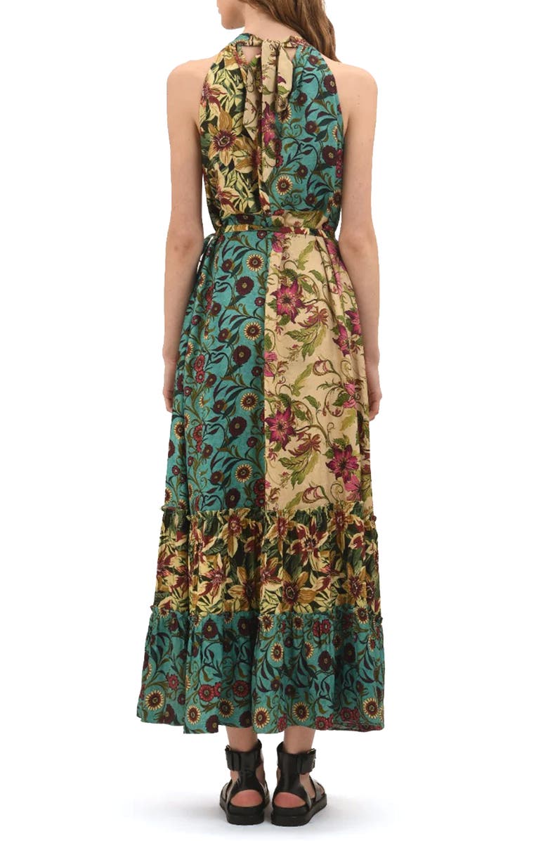 Celina Moon Moonlit Floral Maxi Dress, Alternate, color, Blue