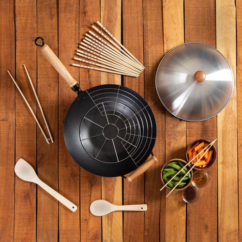 Joyce Chen Professional Series Nonstick 14" Wok Bundle, 13 Piece In Multi