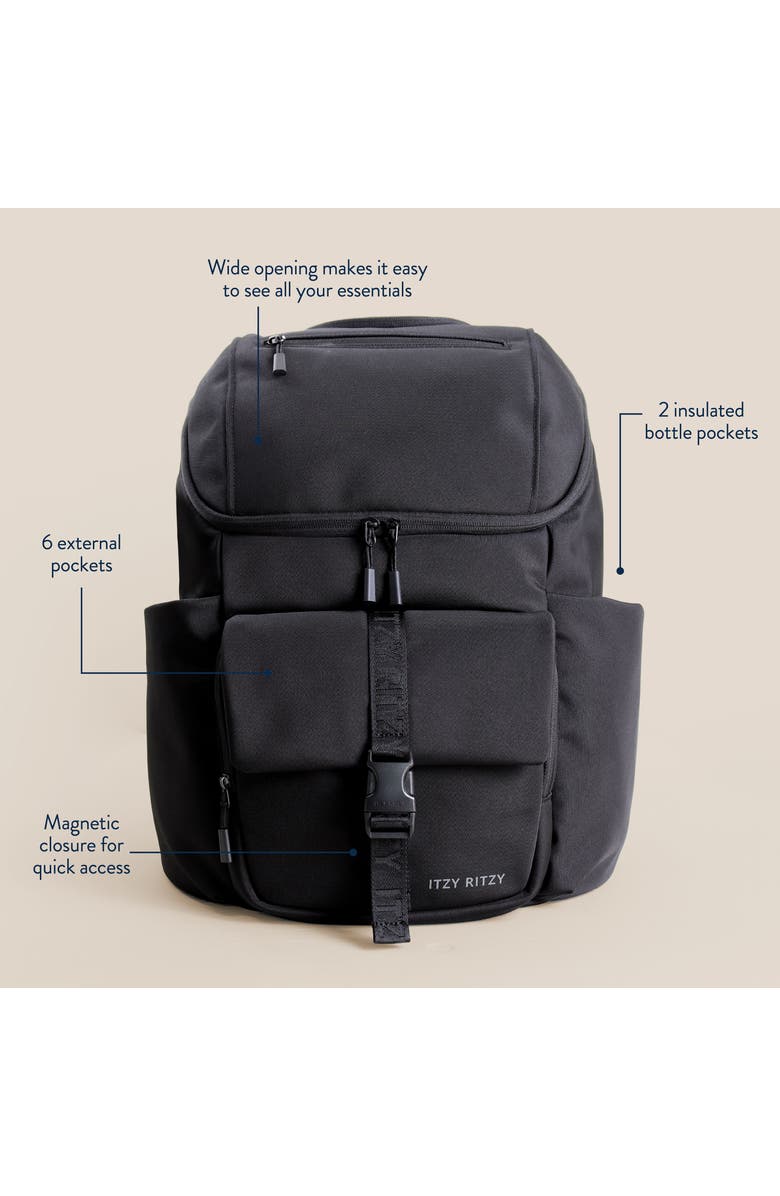 Itzy Ritzy Belong Bucket Backpack, Alternate, color, Black