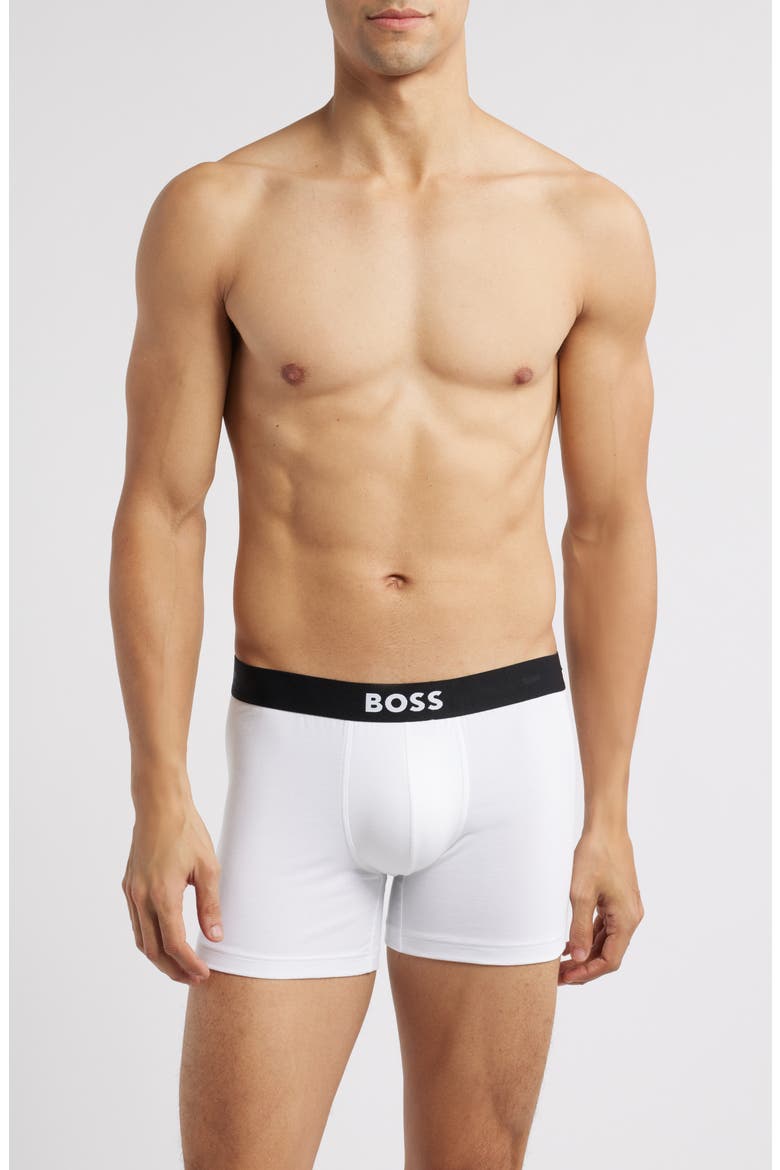 3-Pack ONE Stretch Cotton Boxer Briefs, Alternate, color, WHITE