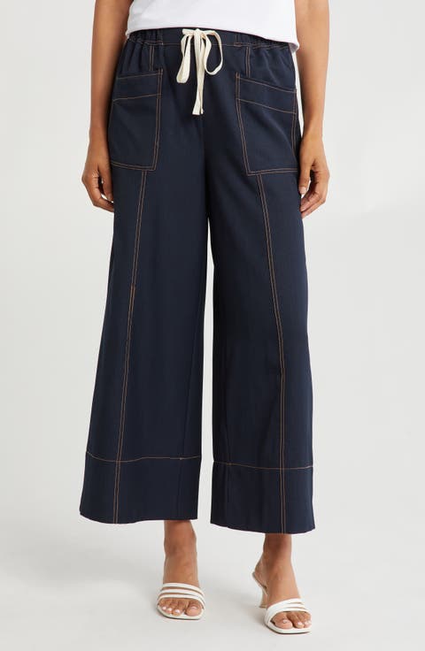 Stitched Wide Leg Pants
