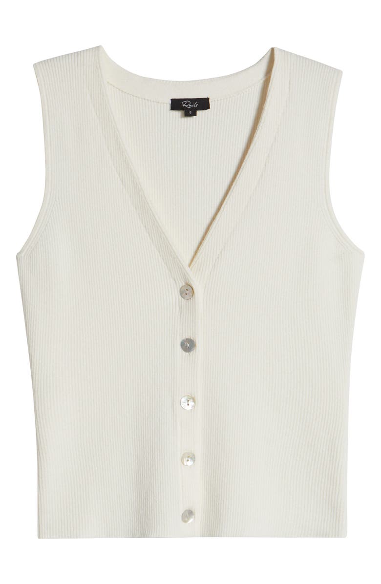 Rails Rose Rib Sweater Vest, Alternate, color, Ivory